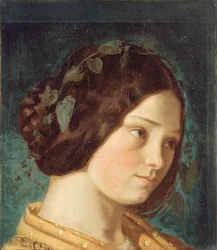 Porträtt av Zelie Courbet, ca 1842.