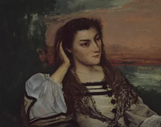 Reverie Porträtt av Gabrielle Borreau, 1862.