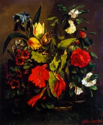 Blommors stilleben, 1863.