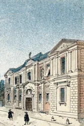Utsikt över Hotel Carnavalet, residens för markisin av Sevigne