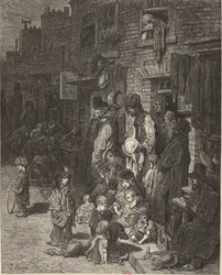 Gustave Doré - Wentworth Street Whitechapel - London, en pilgrimsfärd