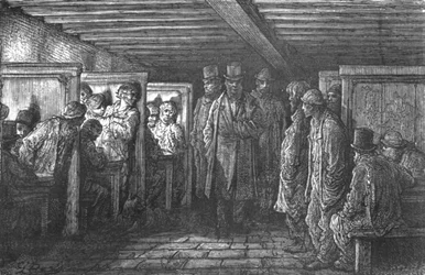 "A Whitechapel Coffee House", 1872.