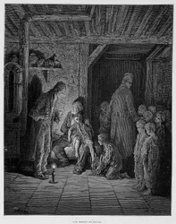 Ett fristadshus - i "" London" av Gustave Dore