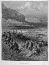 Slaget vid Antiokia under det första korståget av Gustave Doré