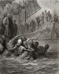 Death of Almoadam, illustration från 