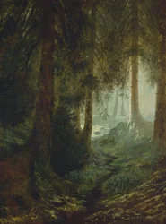 Rådjur i ett skogslandskap