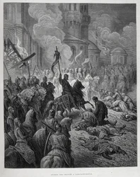 Korsfararnas intåg i Konstantinopel under det fjärde korståget av Gustave Doré.