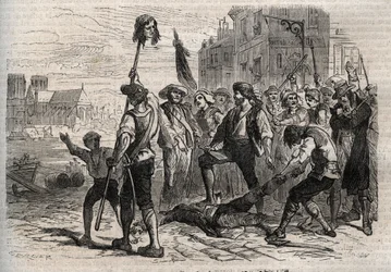 Franska revolutionen: Död av Jacques de Flesselles, greve av Bregy (1730-1789), fransk administratör, prevot des marchands sur les grader de l