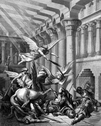 Heliodoros försöker ta en skatt från templet i Jerusalem, 1865-1866.