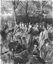 "Hyde Park Corner-The Row", 1872.