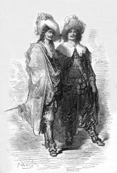 Illustration av Gustave Dore av boken Kapten Fracasse av Theophile Gautier