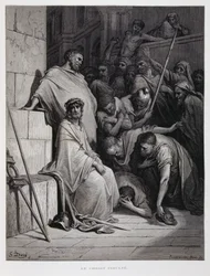 Förolämpningar mot Kristus under hans rättegång, Illustration från Dore-bibeln