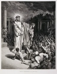 Jesus presenterad för folket under sin rättegång, Illustration från Dore-bibeln