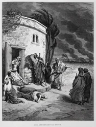 Job förstår sin undergång, Illustration från Dore Bible