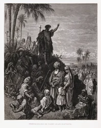 Johannes Döparen predikar, illustration från Dore-bibeln