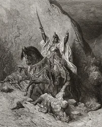 Saladin Yusuf (d.1173) Sultan under andra korståget, illustration från 