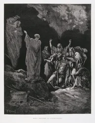 Saul och häxan i Endor, illustration från Dore-bibeln
