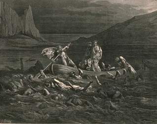 Så snart båda gick ombord, skar vågorna, c1890.