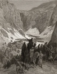 Den kristna armén i Judéens berg, illustration från 
