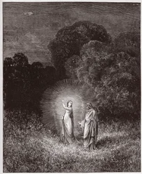 Den gudomliga komedin, Inferno, Sång 2: Beatrice och Vergilius - av Dante Alighieri (1265-1321) - illustration av Gustave Doré (1832-1883)