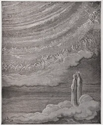 Den gudomliga komedin, Paradiset, Sång 28: Himlens glänsande skara - av Dante Alighieri (1265-1321) - Illustration av Gustave Doré (1832-1883)