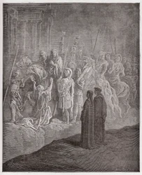 Den gudomliga komedin, Purgatorio, sång 10: Marmorskulpturerna som skildrar högmod - av Dante Alighieri (1265-1321) - Illustration av Gustave Doré (1832-1883)