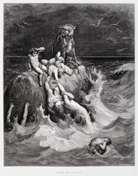 Den stora översvämningen, illustration från Dore-bibeln