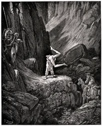 Den geniala Hidalgo Don Quijote de la Mancha (Quixotte - Quijote) av Miguel de Cervantes (1547-1616): riddaren har den sorgliga figuren gjort cabrioles "sätta naken vissa saker som Sancho, för att inte se dem, skyndar sig att vända sig om, nöjd med att