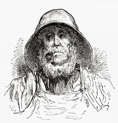 Marseilles Sailor, efter en teckning av Gustave Dore. Ur Life and Reminiscences of Gustave Dore, publicerad 1885.