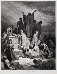 Pesten slår till i Jerusalem, illustration från Dore-bibeln