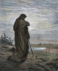 Profeten Amos. Gravyr ur „Bibeln“ av Gustave Doré (1832-1883)