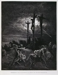 Kristi korsfästelse, illustration från Dore-bibeln