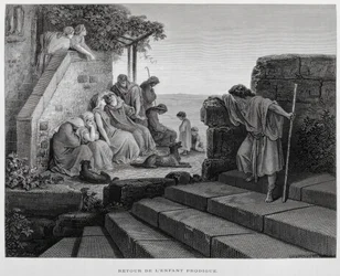Den förlorade sonens återkomst, illustration från Dore-bibeln