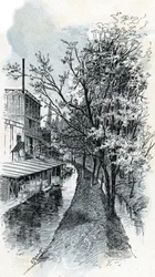 Utsikt över de två Bievre-floderna från Boulevard d