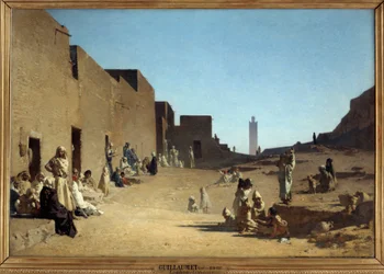 Laghouat. Algeriska Sahara. Målning av Gustave Guillaumet (1840-1887)