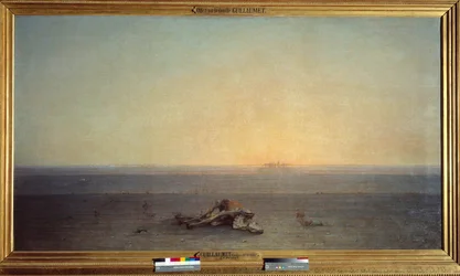 Sahara betyder också öken. Målning av Gustave Guillaumet (1840-1887)