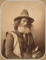 [En italiensk gatumusiker], ca. 1856.