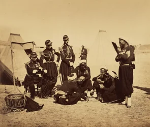 Camp de Châlons: Zouaves de la Garde i bivack
