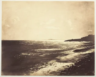 Medelhavet med berget Agde, 1857.