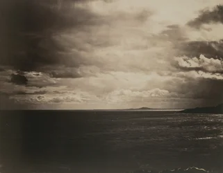 Medelhavet med berget Agde, 1857.