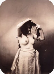 Stående kvinnlig nakenstudie, omkring 1855