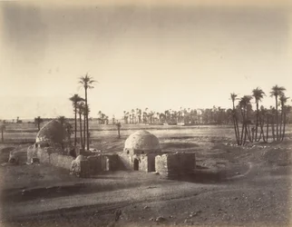 Utsikt över Thebeslätten tagen från Karnacs tempel, 1867.