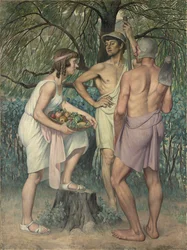 Återvändande av fälten (triptyk, lateral del)