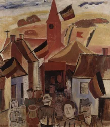 Village Fair, ca 1930 (olja på duk)