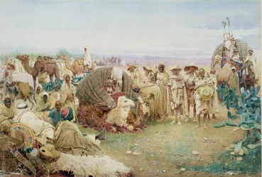 En husvagn vilar vid Kabylie