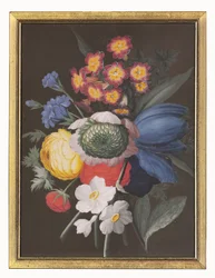 Stilleben av blombukett