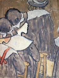 Children in a Church (kroppsfärg över spår av penna på papper) (se även 130312, 281886)