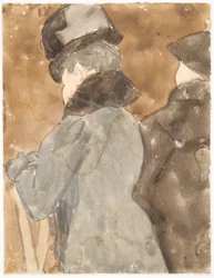 Mademoiselle Pouvereau (blyerts med akvarell på papper)