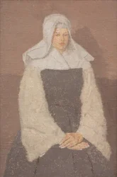 Porträtt av en ung nunna, ca 1918-19 (olja på duk)
