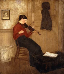 Ung kvinna med en violin, 1897-98